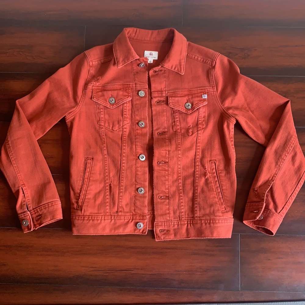 AG Adriano Goldschmied Burnt Orange Denim Jacket
